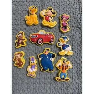 Vintage Walt Disney Suction Cup Figure Toys Lot of 10 Mickey Mouse and Friends